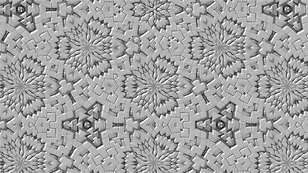 Many symmetrical kaleidoscopes as flowers