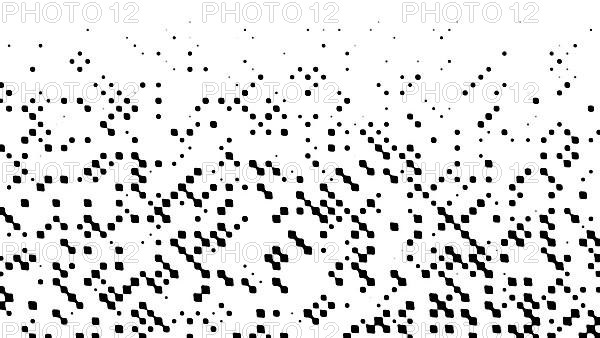 Many rows on blurred dots