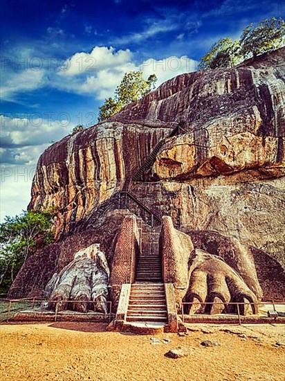 Vintage retro effect filtered hipster style image of famous Sri Lankan tourist landmark