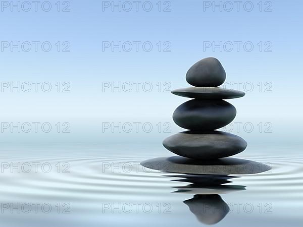 Zen stones in water