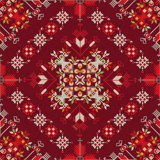 Traditional Bulgarian embroidery vector pattern