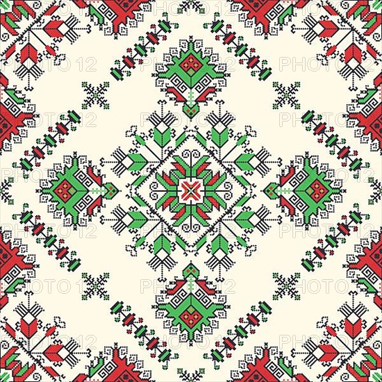 Traditional Bulgarian embroidery vector pattern