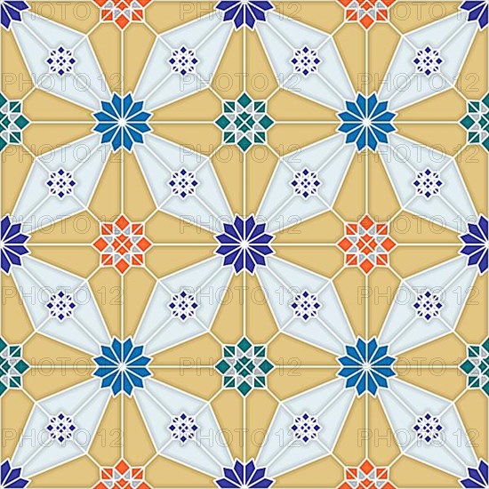 Islamic geometric seamless vector pattern