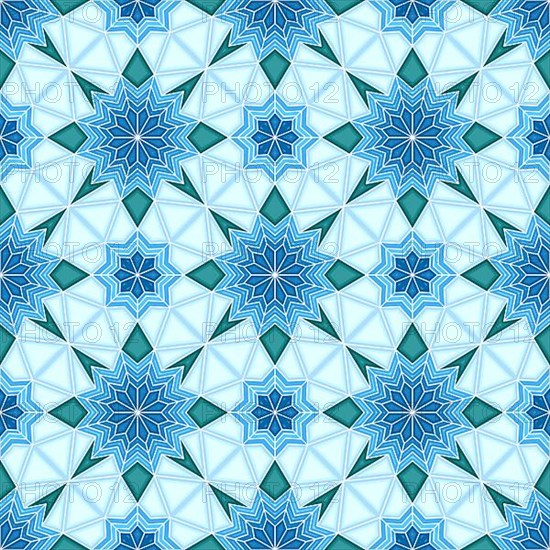 Islamic geometric seamless vector pattern