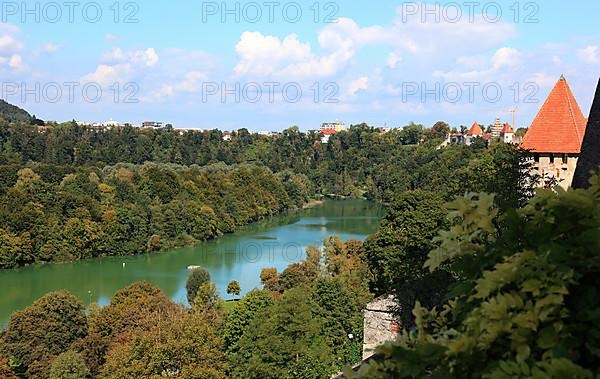 View from the castle towards the Woehrsee lake