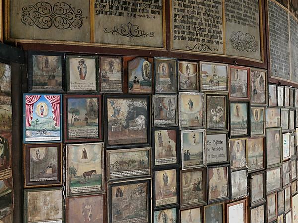 Votive tablets in the circuit around the Chapel of Grace in Altoetting