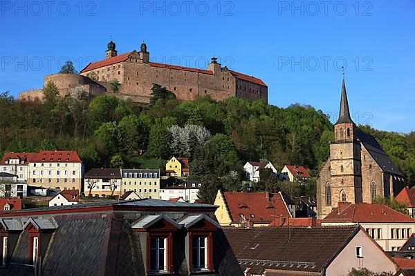 Old town and Plassenburg and Petrikirche of Kulmbach