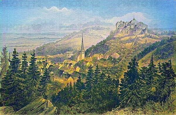 Castle and town of Blankenburg im Harz