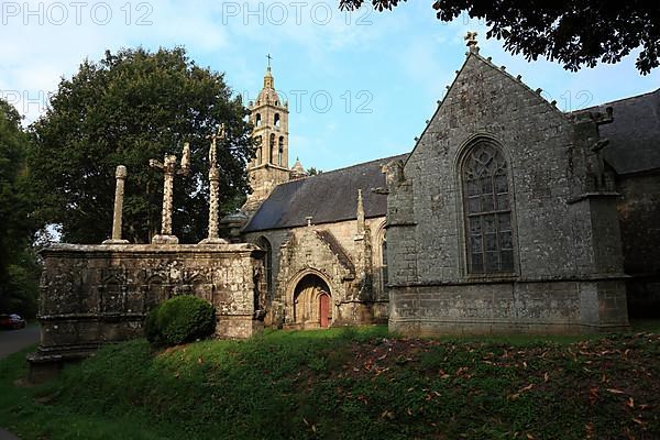 Calvary and Church of Notre Dame des Trois Fontaines between Briec and Pleyben