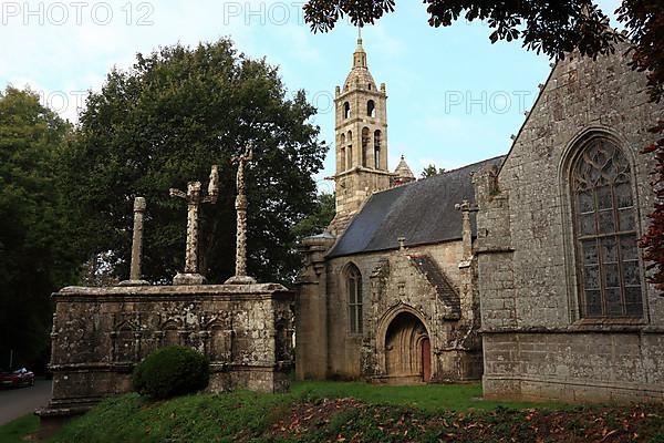 Calvary and Church of Notre Dame des Trois Fontaines between Briec and Pleyben