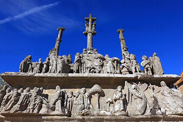 Notre Dame de Tronoen is a small Gothic chapel with the oldest Calvary in Brittany