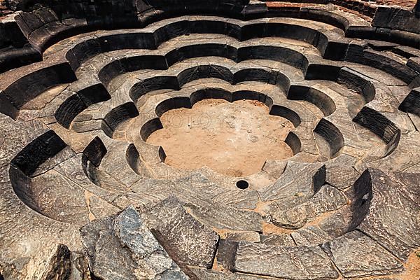 Lotus Pond ancient ruins in Pollonaruwa