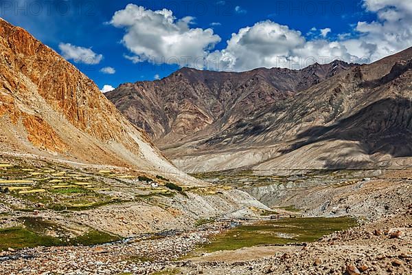 Kardung village in Himalayas in Ladakh