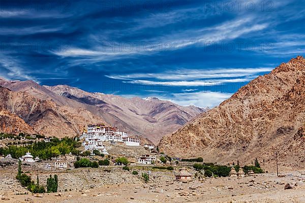 Likir Gompa Tibetan Buddhist monastery in Himalayas