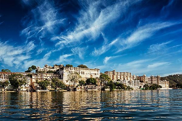 City Palace view from the lake. Udaipur