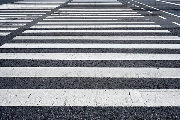 Crosswalk pedestrian crossing on asphalt road in the street