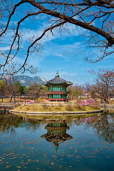 Hyangwonjeong Pavilion in Gyeongbokgung Palace