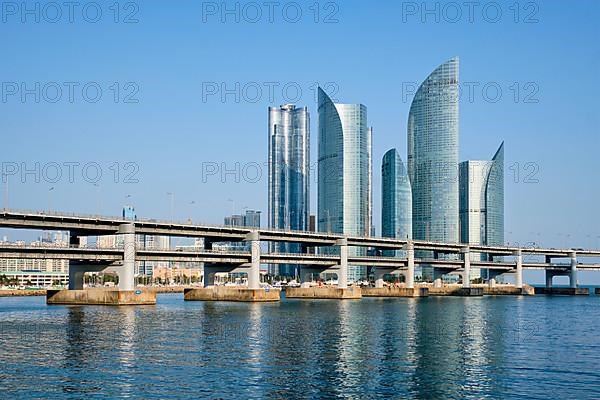 Busan Marine city skyscrapers and Gwangan Bridge