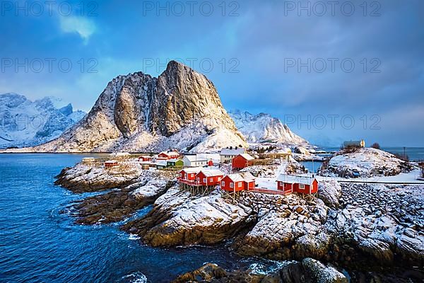 Famous tourist attraction Hamnoy fishing village on Lofoten Islands