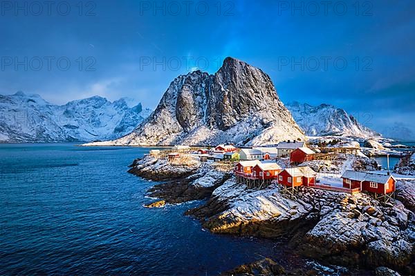 Famous tourist attraction Hamnoy fishing village on Lofoten Islands