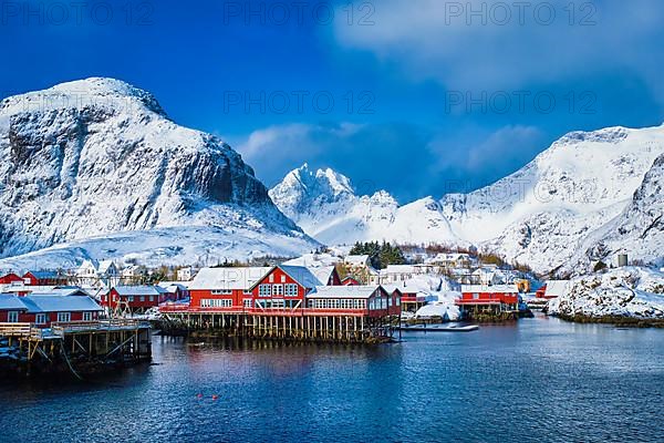 Traditional fishing village A on Lofoten Islands