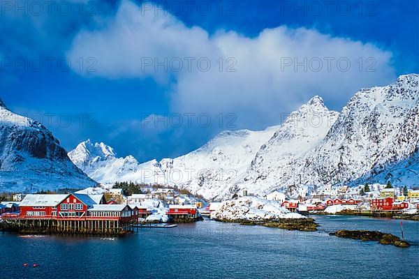 Traditional fishing village A on Lofoten Islands