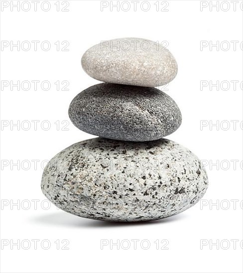 Zen stones balance concept isolated on white