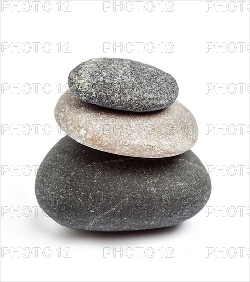 Zen stones balance concept isolated on white