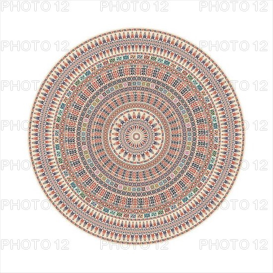 Circular pattern in traditional Palestinian style