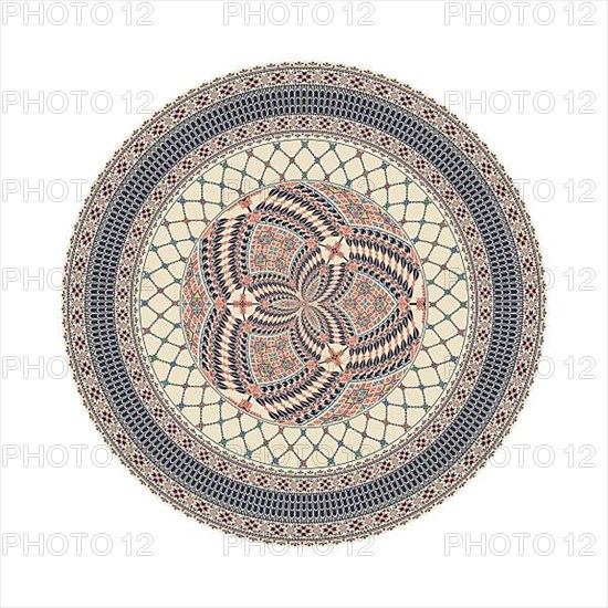 Circular pattern in traditional Palestinian style