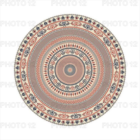 Circular pattern in traditional Palestinian style