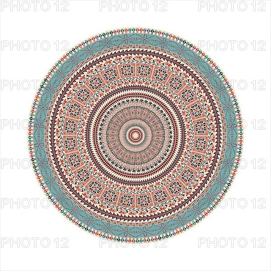 Circular pattern in traditional Palestinian style