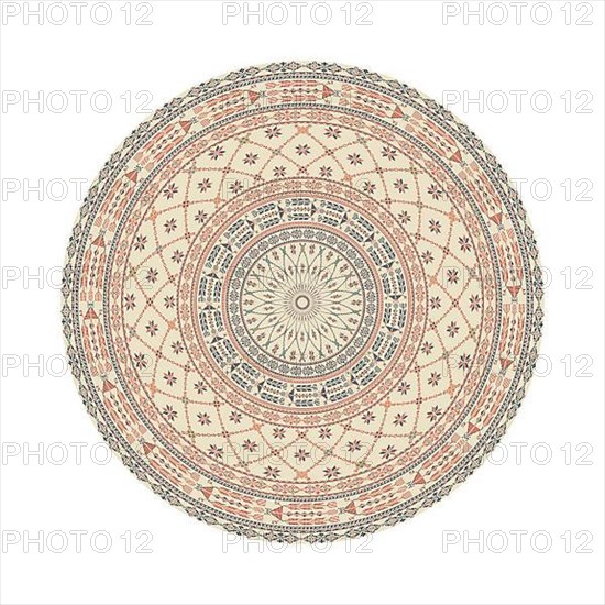 Circular pattern in traditional Palestinian style