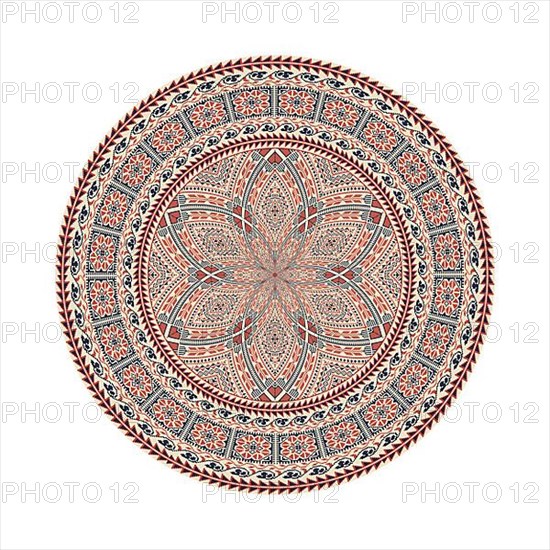 Circular pattern in traditional Palestinian style
