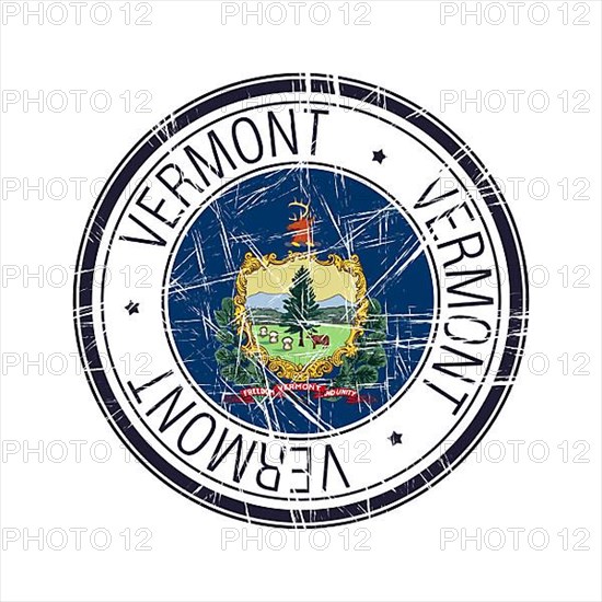 Great state of Vermont postal rubber stamp