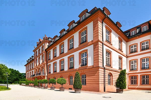 Corner of baroque palace called 'Schloss Biebrich'