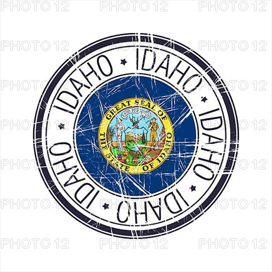 Great state of Idaho postal rubber stamp