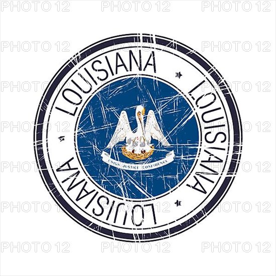 Great state of Louisiana postal rubber stamp