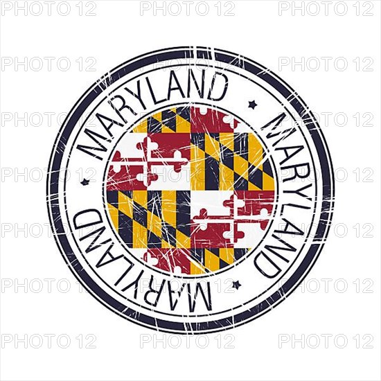Great state of Maryland postal rubber stamp