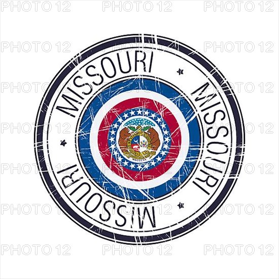 Great state of Missouri postal rubber stamp