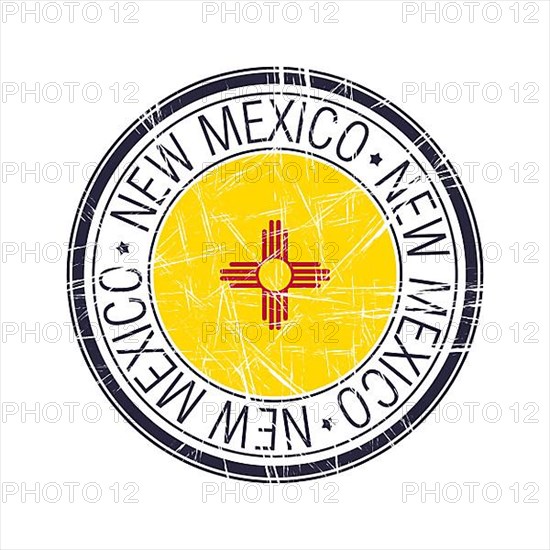 Great state of New Mexico postal rubber stamp
