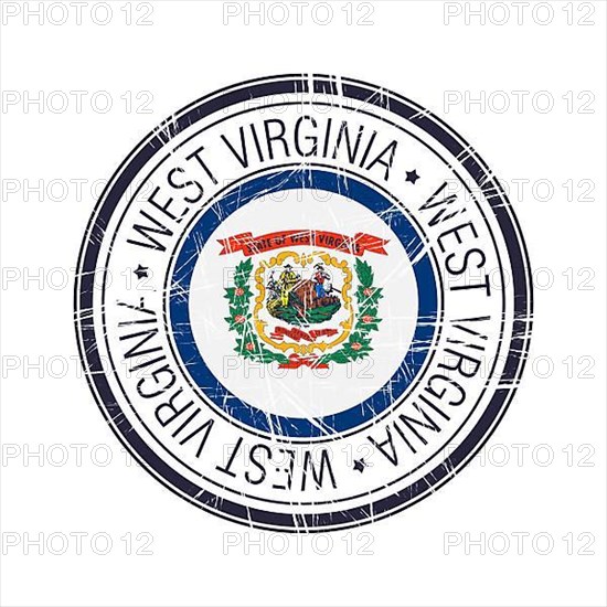 Great state of West Virginia postal rubber stamp