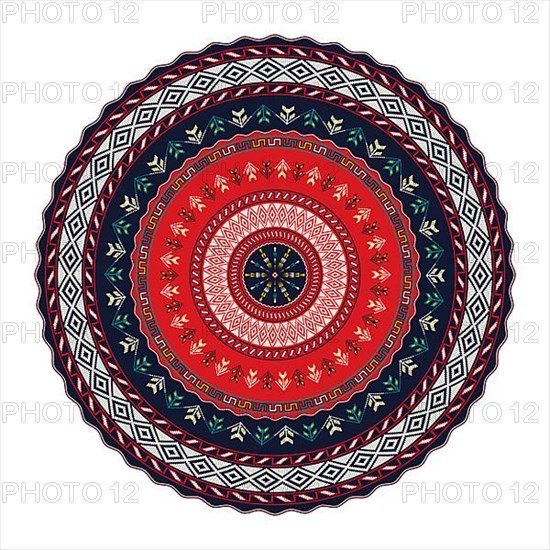 Traditional Georgian round decorative element