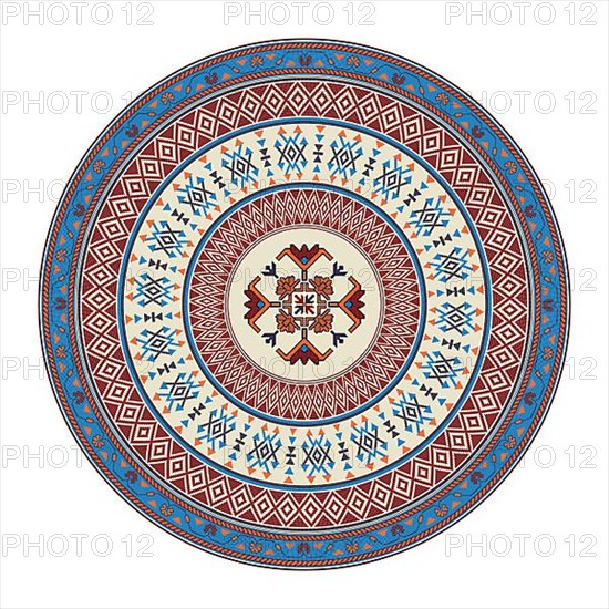 Traditional Georgian round decorative element