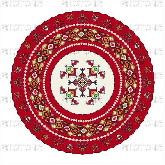 Traditional Georgian round decorative element