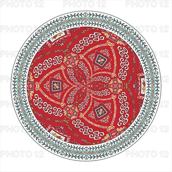 Traditional Georgian round decorative element