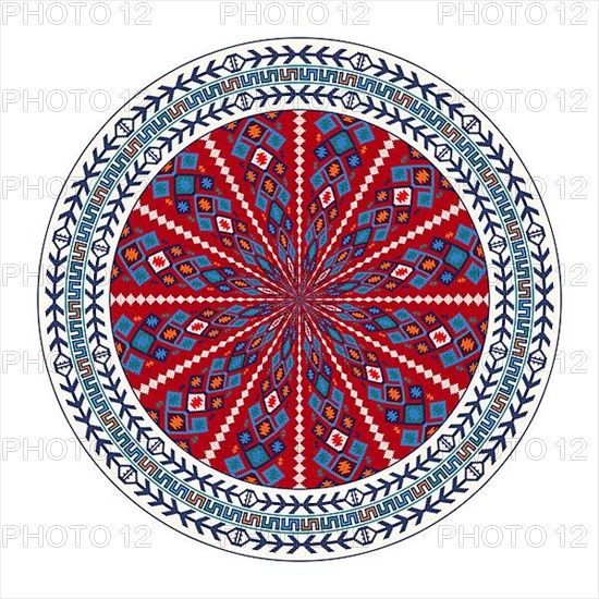 Traditional Georgian round decorative element