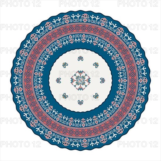 Traditional Georgian round decorative element