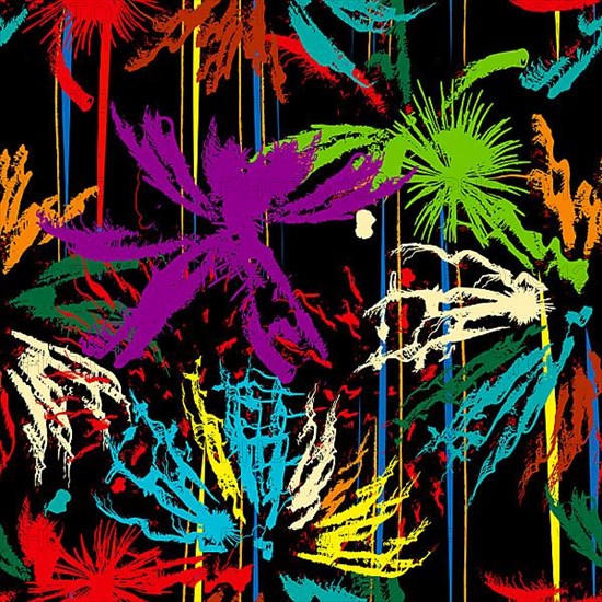 A grungy jungle pattern. Vintage Seamless Texture for