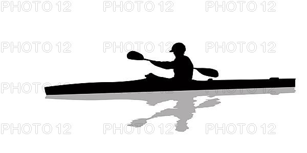 Athlere rowing in a kayak